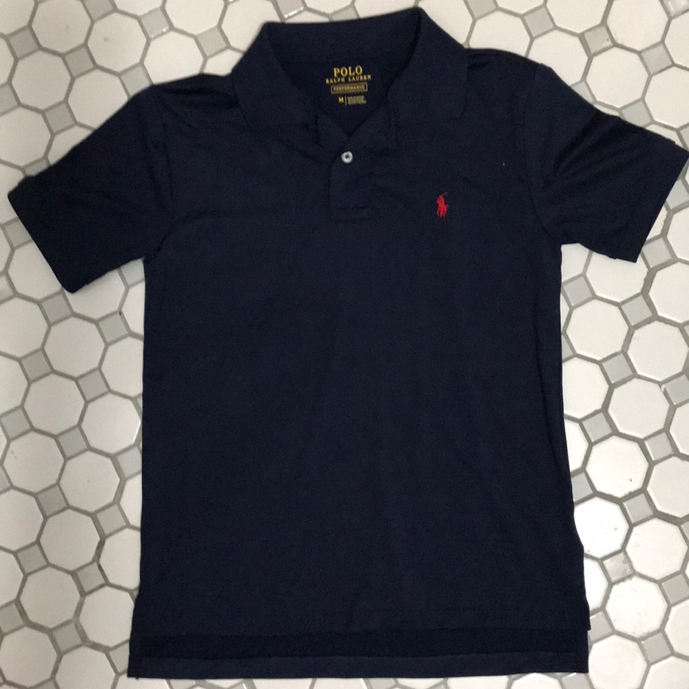 Polo Boys medium Performance shirt Navy